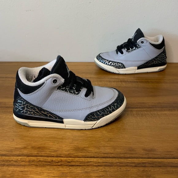 Jordan Other - Nike Jordan 3 Retro Wolf Grey Toddler Shoes Sz 11